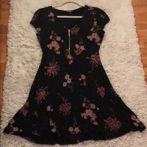 EXPRESS Skater zip front dress